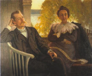 Autor Per Hallström und seine Frau Helga